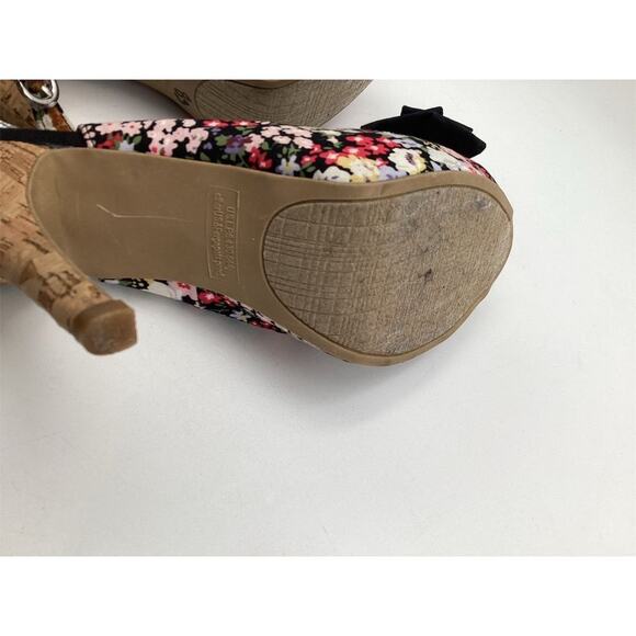 Rampage Girasole Floral Platform Slingback Heels Size 9 Multicolor - Picture 4 of 9